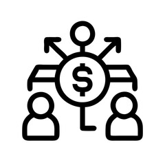 financial inclusion payments growth pictogram 

