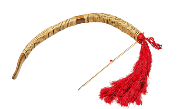 Antique Handmade Wooden Bow, Traditional Hunting Tool