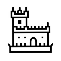 Obraz premium Tourist attractions in each country pictogram 