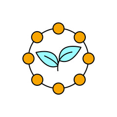 green icons  symbol vector elements for infographic web