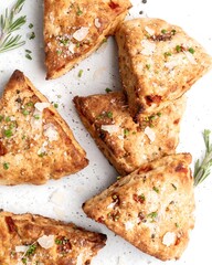 Flaky Savory Scones with Herbs and Sea Salt
