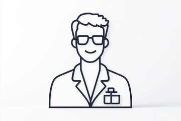 Fototapeta premium 3D icon symbolizing pharmacy with a minimalist design.