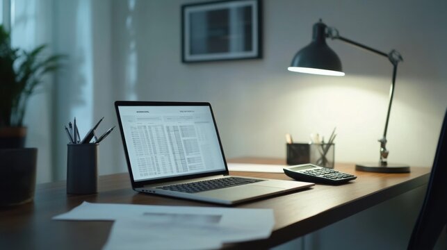 Housing costs breakdown in a sleek, modern office. Featuring focused financial analysis and strategic planning