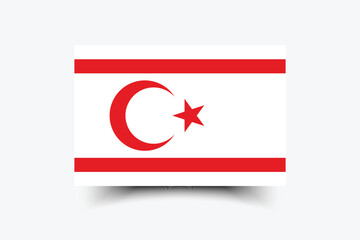 Flag of Northern Cyprus. Northern Cyprus flag official size and color standards vector illustration