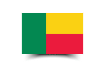 Flag of Benin. Benin flag official size and color standards vector illustration
