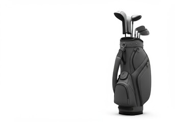 golf bag clubs black white