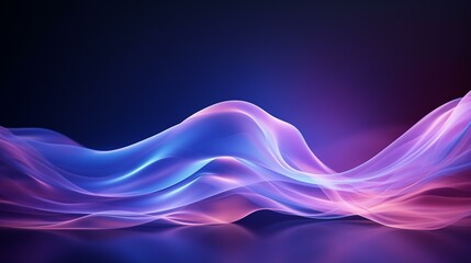 Abstract Purple and Blue Flowing Waves Digital Art Background