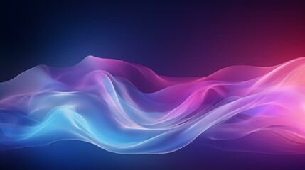 Fototapeta premium Abstract Colorful Waves of Light Blue Pink and Purple Glowing Energy Flowing Dynamic Movement Digital Art Background