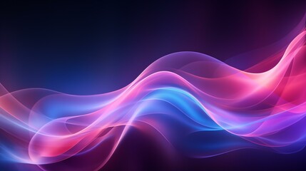Fototapeta premium Abstract Pink and Blue Wave Background Image with Smooth Flowing Lines and Glowing Neon Effect