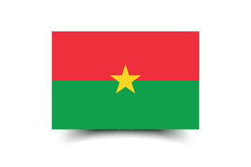 Flag of Burkina Faso. Burkina Faso flag official colors and proportion digital vector illustration
