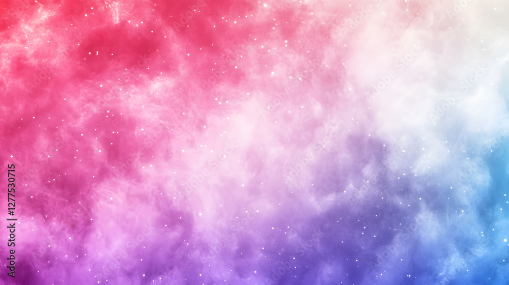 Leinwandbilder vibrant gradient background with soft clouds and sparkling effects