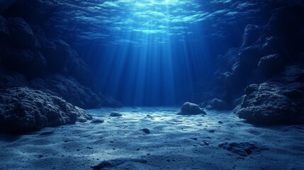 A captivating 3D render depicting the underwater abyss.