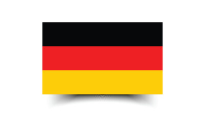 Germany flag. Flag of Germany. The official ratio. Flag icon. Standard color. Standard size. A rectangular flag. Computer illustration. Digital illustration. Vector illustration.