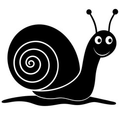 snail on white background