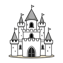 Obraz premium vector illustration of castle