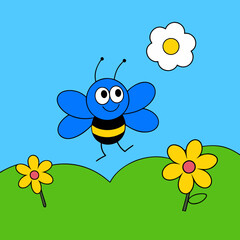 bee and flower