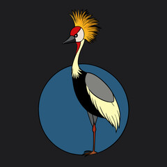 crane silhouette vector illustration