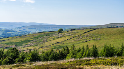 Fototapeta premium Landscape in the Peak District near Nenthead, England, UK