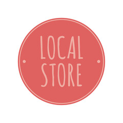 Local store round badge icon