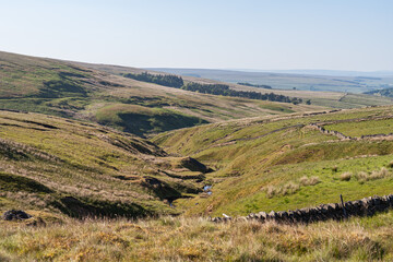Landscape in the Peak District near Coalcleugh, England, UK