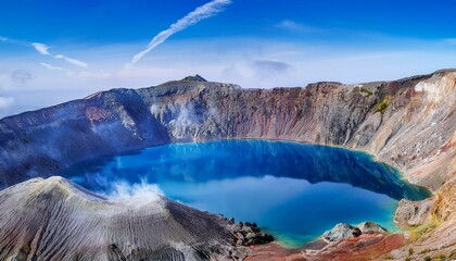 Obraz premium A vivid tapestry of nature unfolds below. 