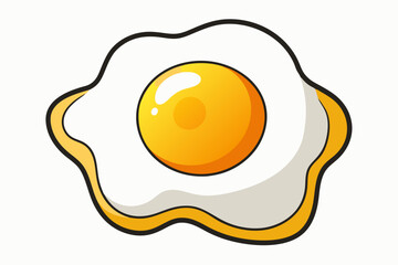 fried egg vector illustration