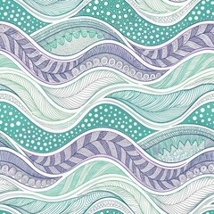 Intricate wave patterns textile design art and craft contemporary aerial view visual harmony