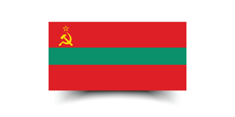Flag of Transnistria. Transnistria flag official colors and proportion digital vector illustration