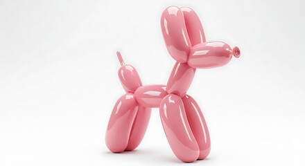 Party balloon dog toy isolated on the white background