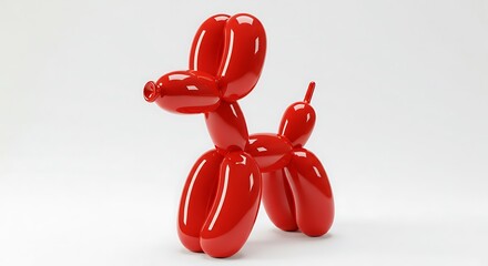 Party balloon dog toy isolated on the white background