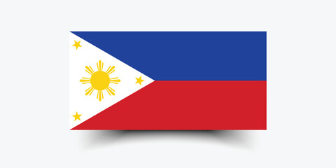 Flag of Philippines. Philippines flag official colors and proportion digital vector illustration