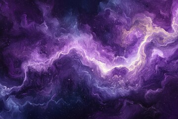 Obraz premium Abstract cosmic nebula in purple hues, swirling and textured. Ideal for fantasy, science fiction, or mystical designs.