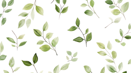 A beautiful, seamless pattern of delicate leaves in various shades of green. Perfect for backgrounds, textiles, and nature-inspired designs.