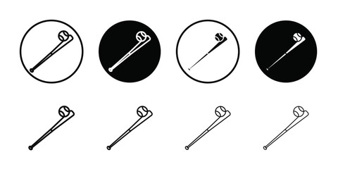 baseball sports icon line art vector