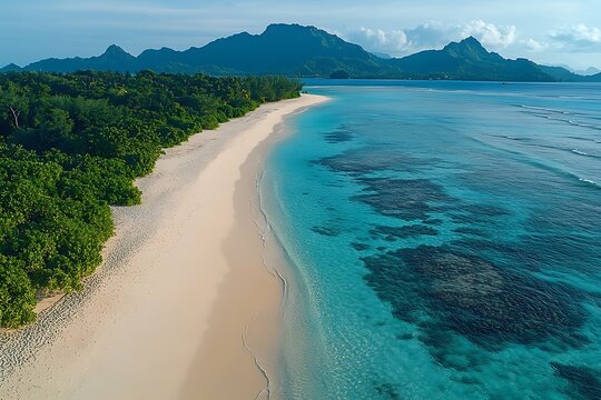 Aerial view of Patawan island in Balabac, Philippines