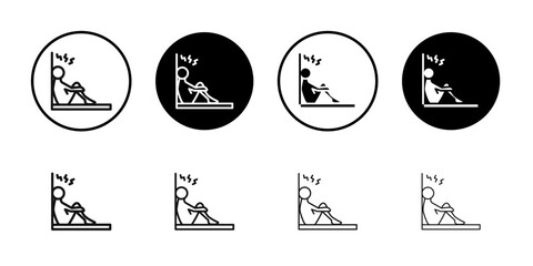 Depression icon line art vector