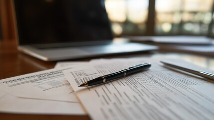 Federal Reserve budget reports reviewed by a financial strategist in a professional office. Featuring insight and clarity