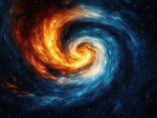 Fototapeta premium Galactic swirl of energy and color in deep space cosmic art visual artwork celestial environment abstract view