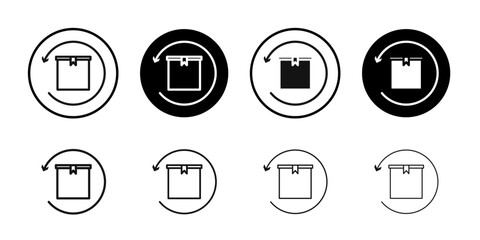 product return Box icon line art vector
