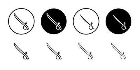 sabre icon line art vector