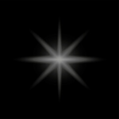 black and white star. star