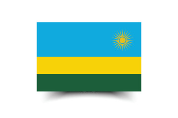 Flag of Rwanda. Rwanda flag official colors and proportion digital vector illustration