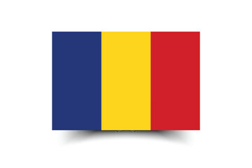 Flag of Romania. Romania flag official colors and proportion digital vector illustration