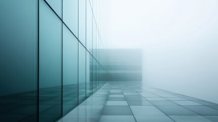 Obraz premium Federal Reserve building amidst the morning fog. Featuring strength and oversight