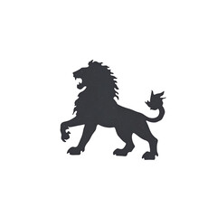 Fototapeta premium Lion Silhouette in Majestic Pose