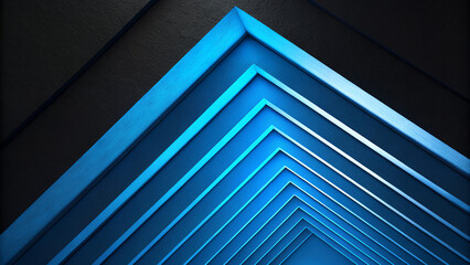 Obraz premium Azure Descent: Geometric Tunnel in Linear Perspective.