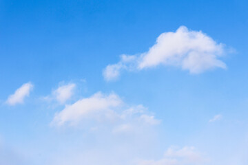 beautiful blue sky with soft white clouds for abstract background