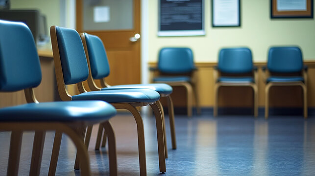 Waiting room chairs for hospital or clinic use