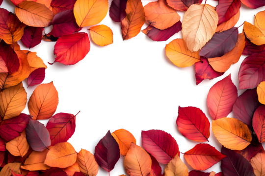 autumn leaves border, PNG files, transparent background