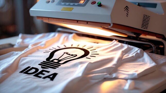 Heat Press Machine in Action: Customizing a T-Shirt with Idea Design